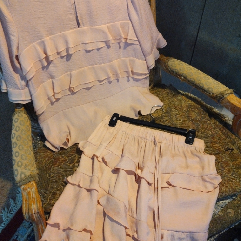 2 piece top and skirt set